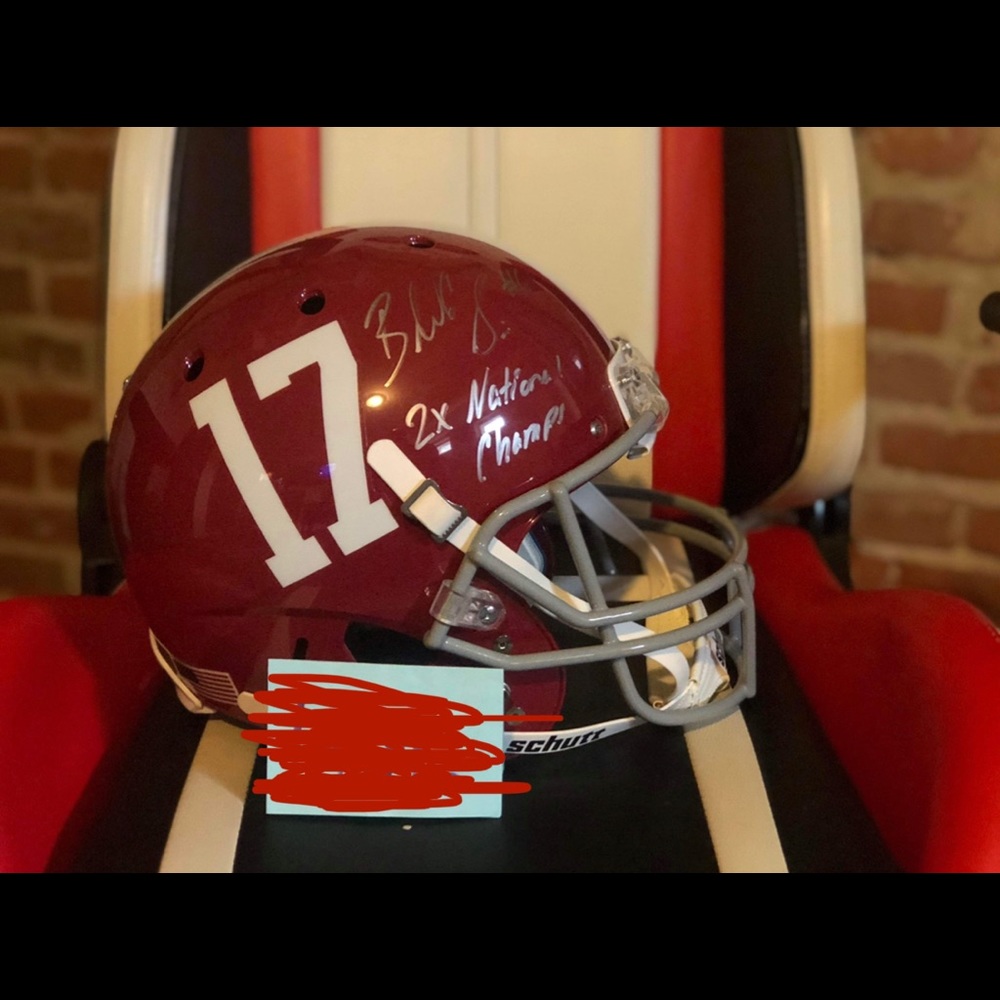 Alabama full size Blake Sims signed helmet